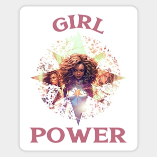 Team Girl Power Super Heroine Magnet